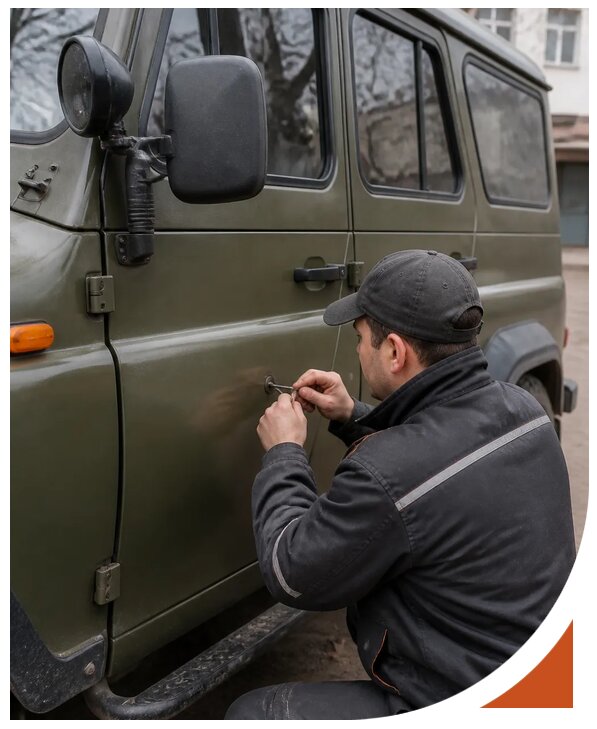 Профессиональное вскрытие автомобиля УАЗ без повреждений в Коврове
